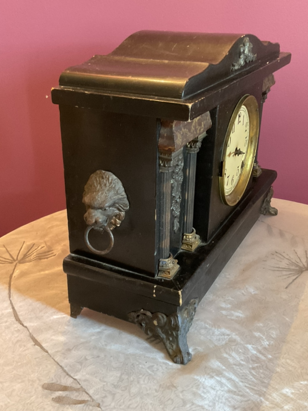 ANTIQUE SESSIONS MANTLE CLOCK - photo 2