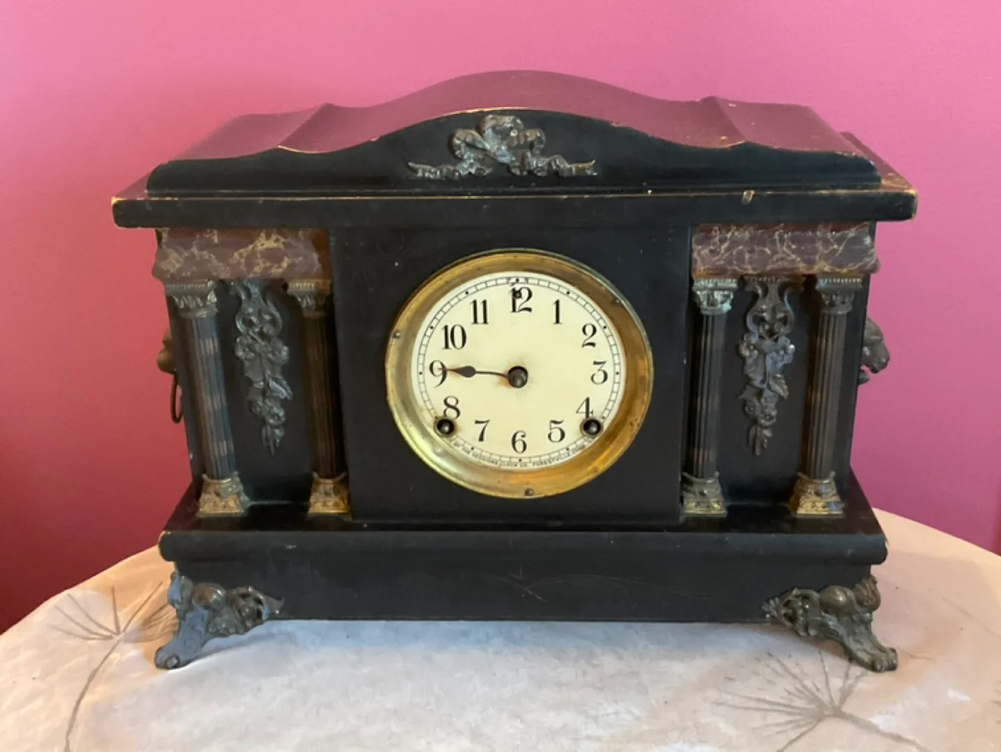ANTIQUE SESSIONS MANTLE CLOCK thumbnail