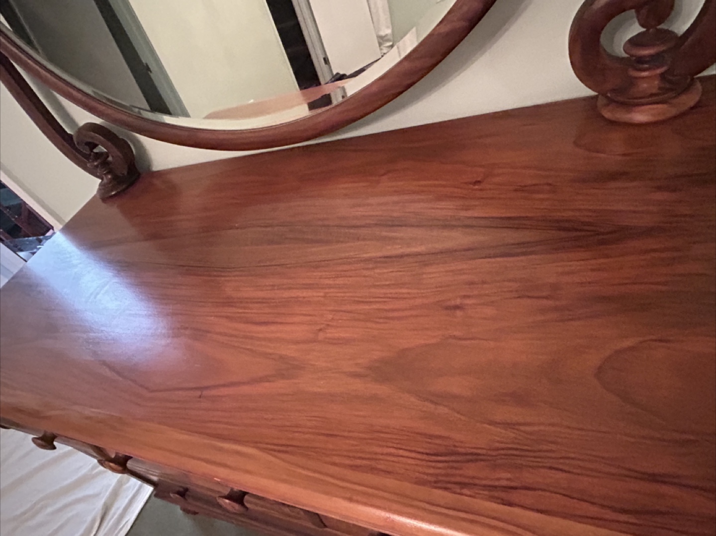 Antique Wooden Dresser with Mirror - photo 5