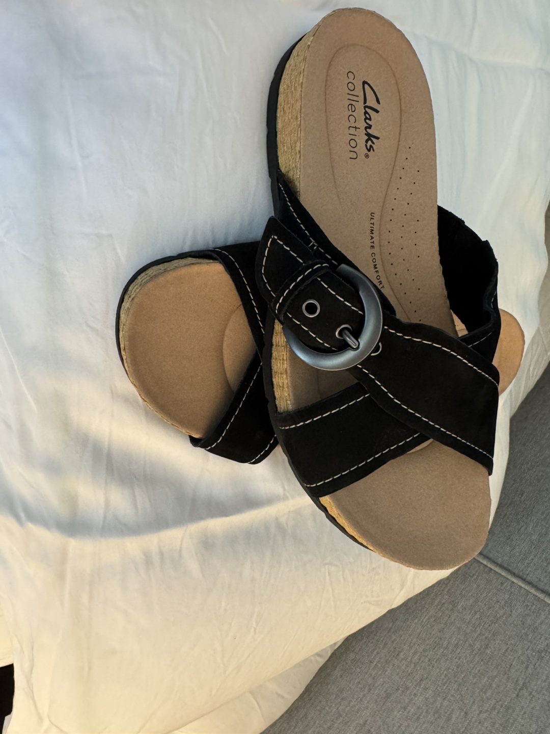 Clark’s black leather upper sandals - photo 2