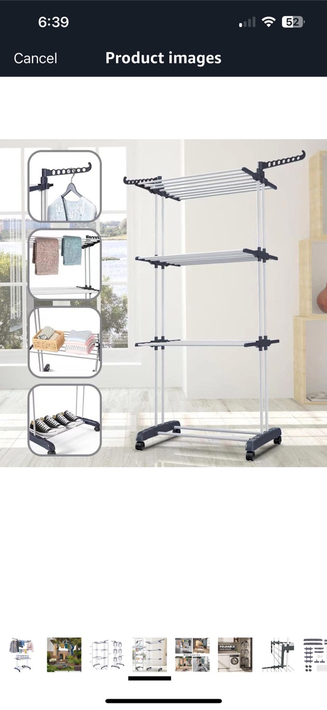 Rolling Clothes Drying Rack - photo 3