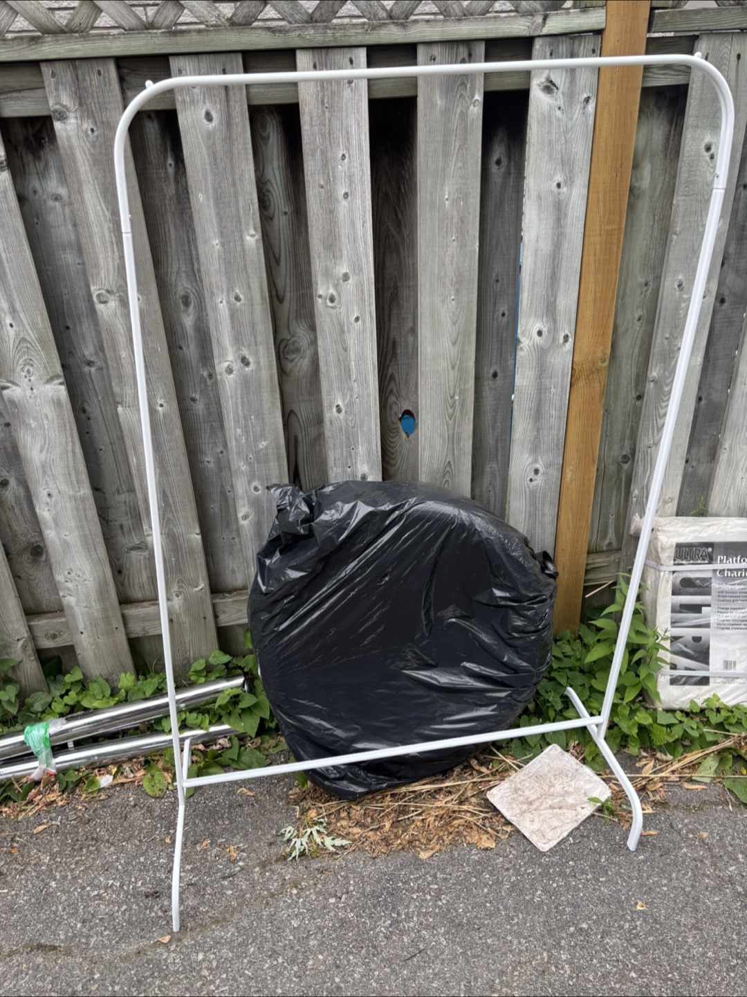 White Metal Clothing Rack