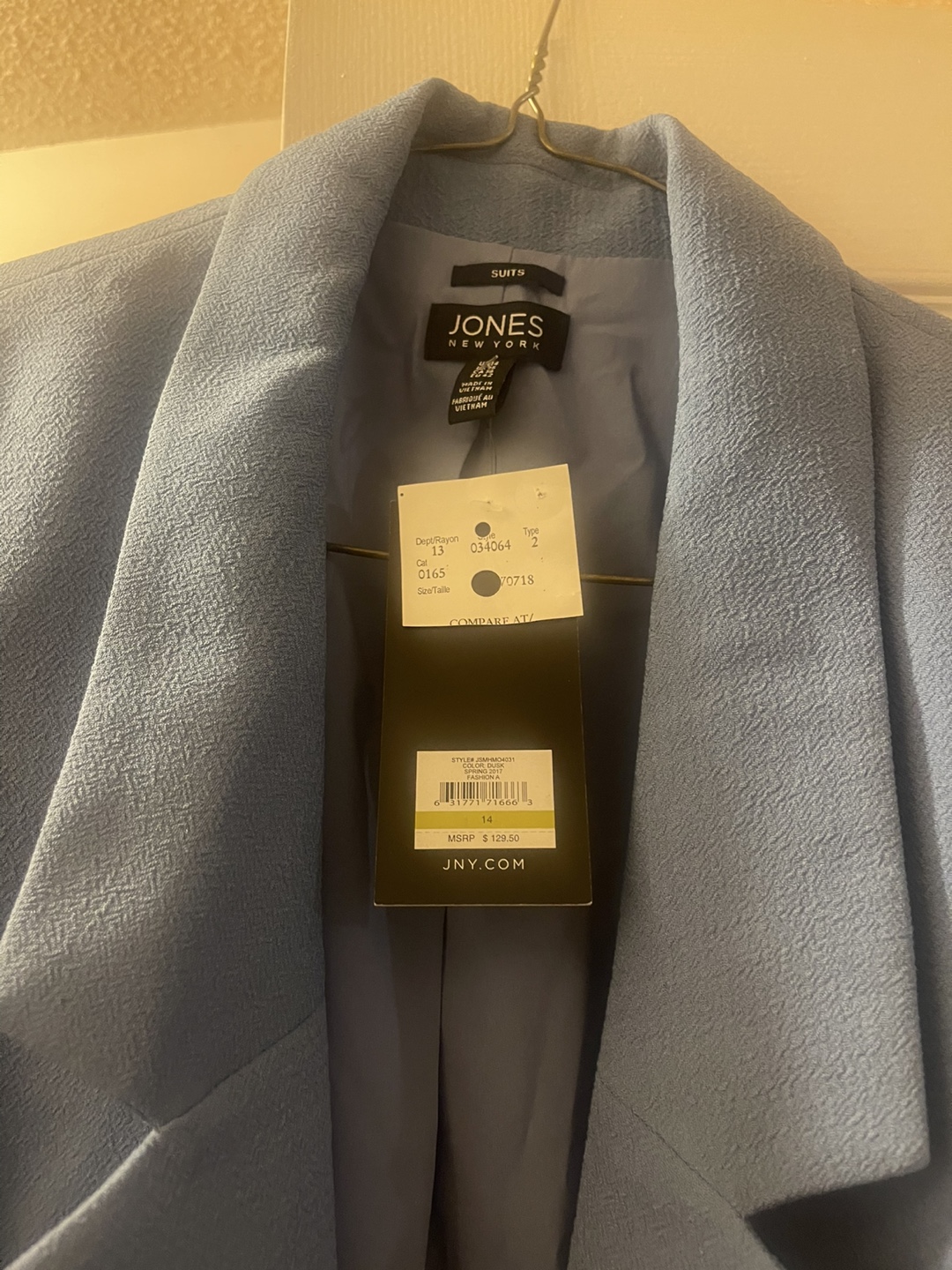 Light blue Jones New York Blazer - Size 14