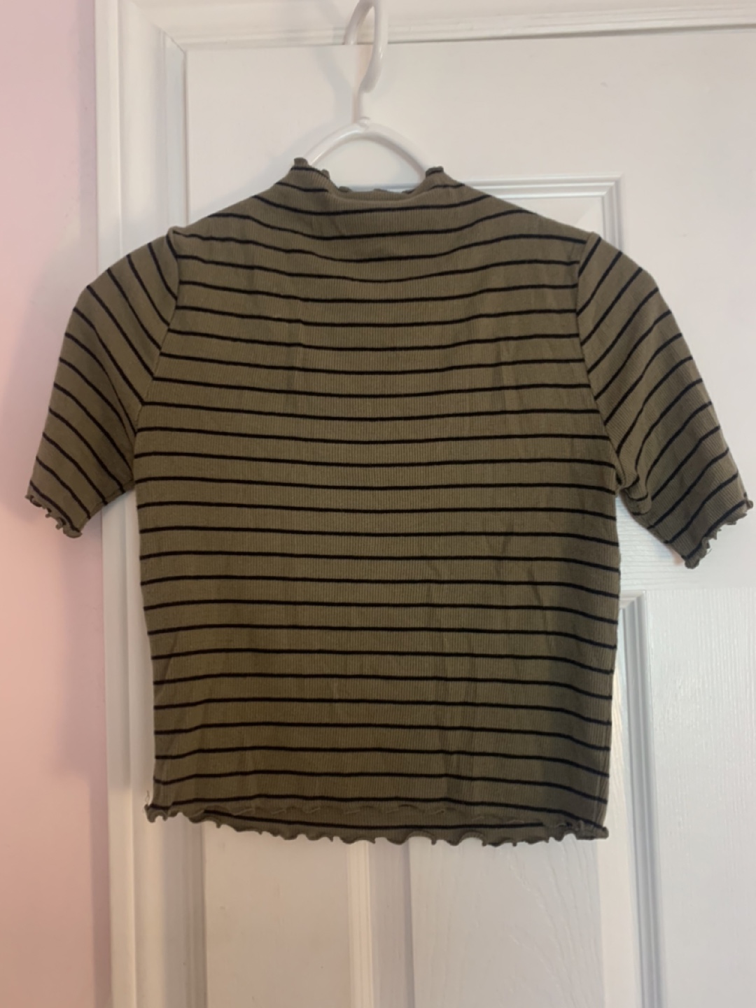 Olive Striped Top - Small - photo 3