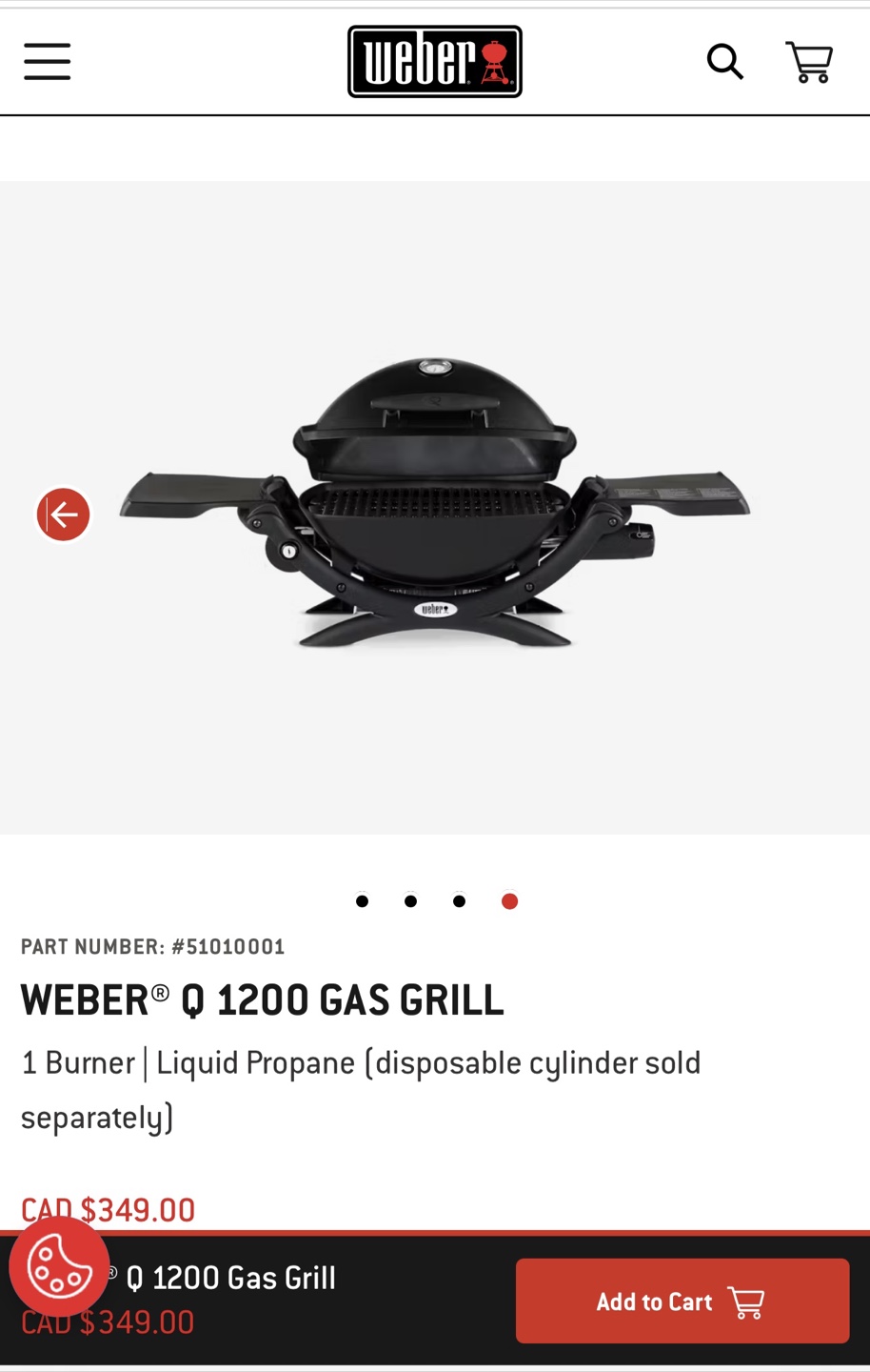 Weber Q 1200 Gas Grill - NEW IN BOX