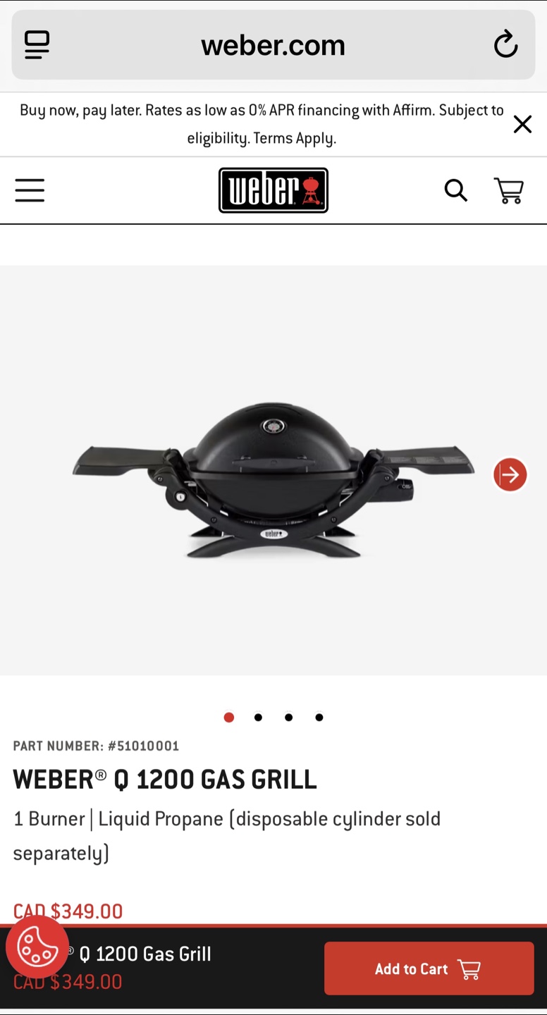 Weber Q 1200 Gas Grill - NEW IN BOX - photo 2