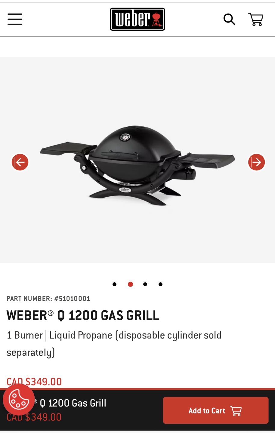 Weber Q 1200 Gas Grill - NEW IN BOX - photo 3