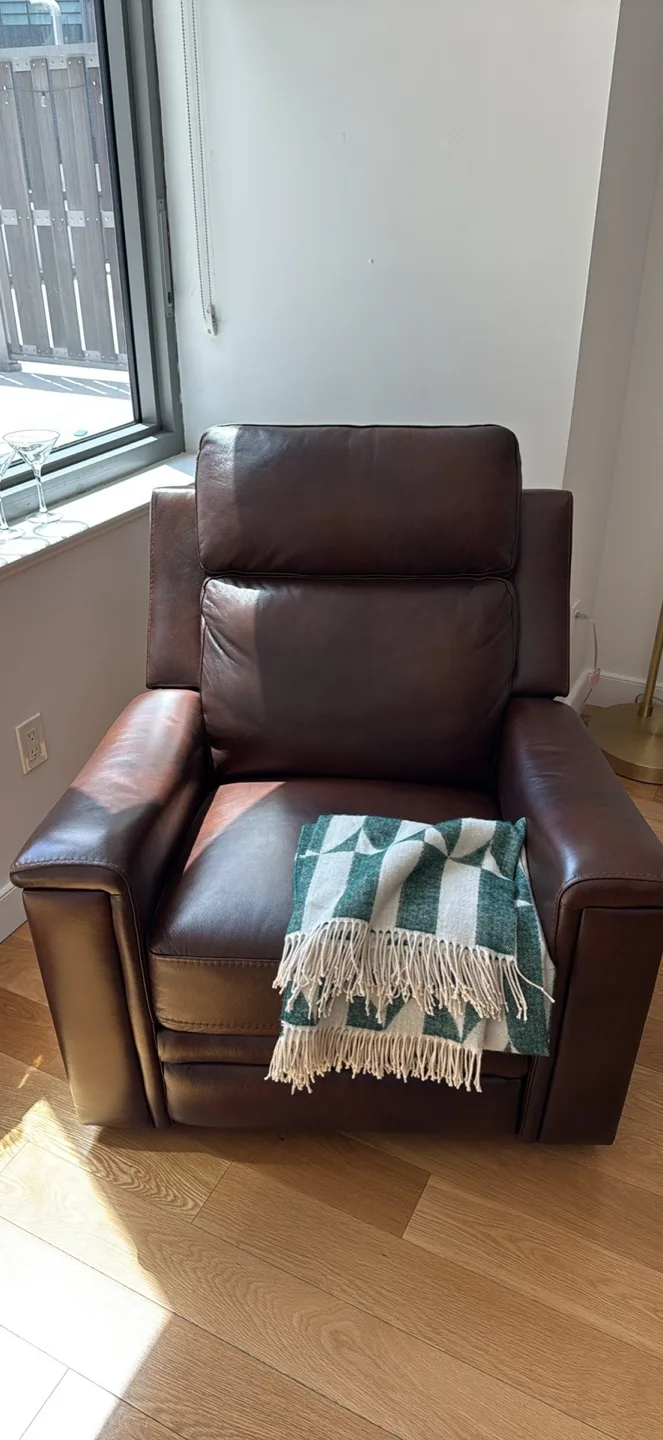 Brown Leather Recliner Chair thumbnail