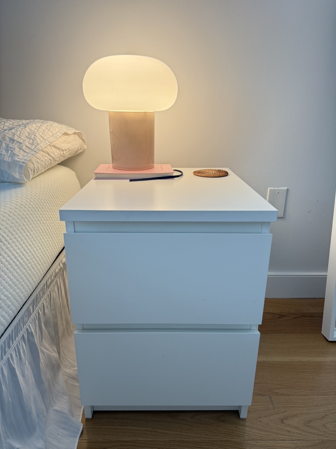 2 IKEA Hemnes White Nightstands