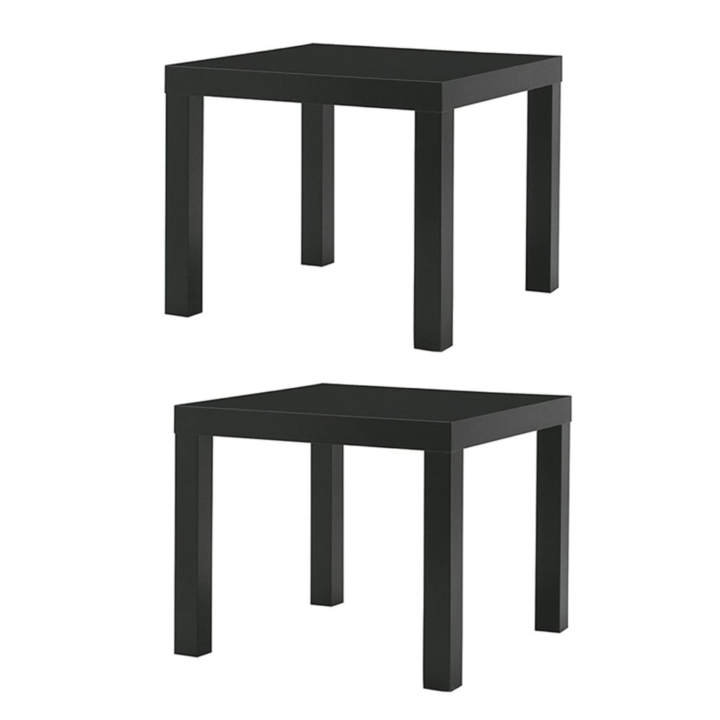 IKEA Lack Side Table - Black - set of two bedside tables