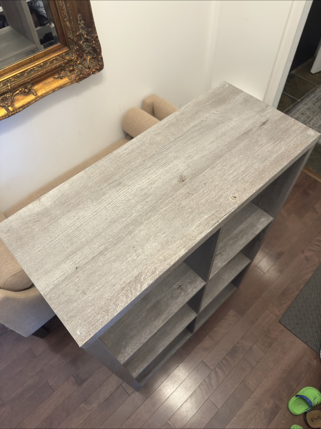 Grey Wood-Look 6-Cube Storage Shelf - photo 5