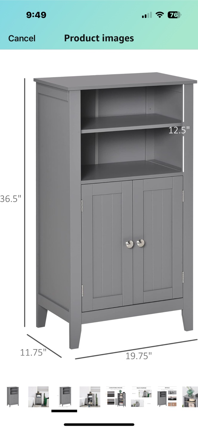 Gray Storage Cabinet