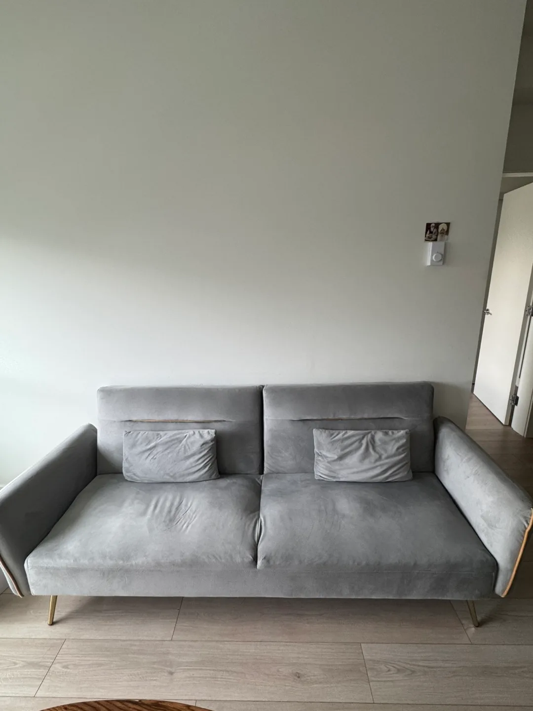 Grey Sofa with Pillows thumbnail