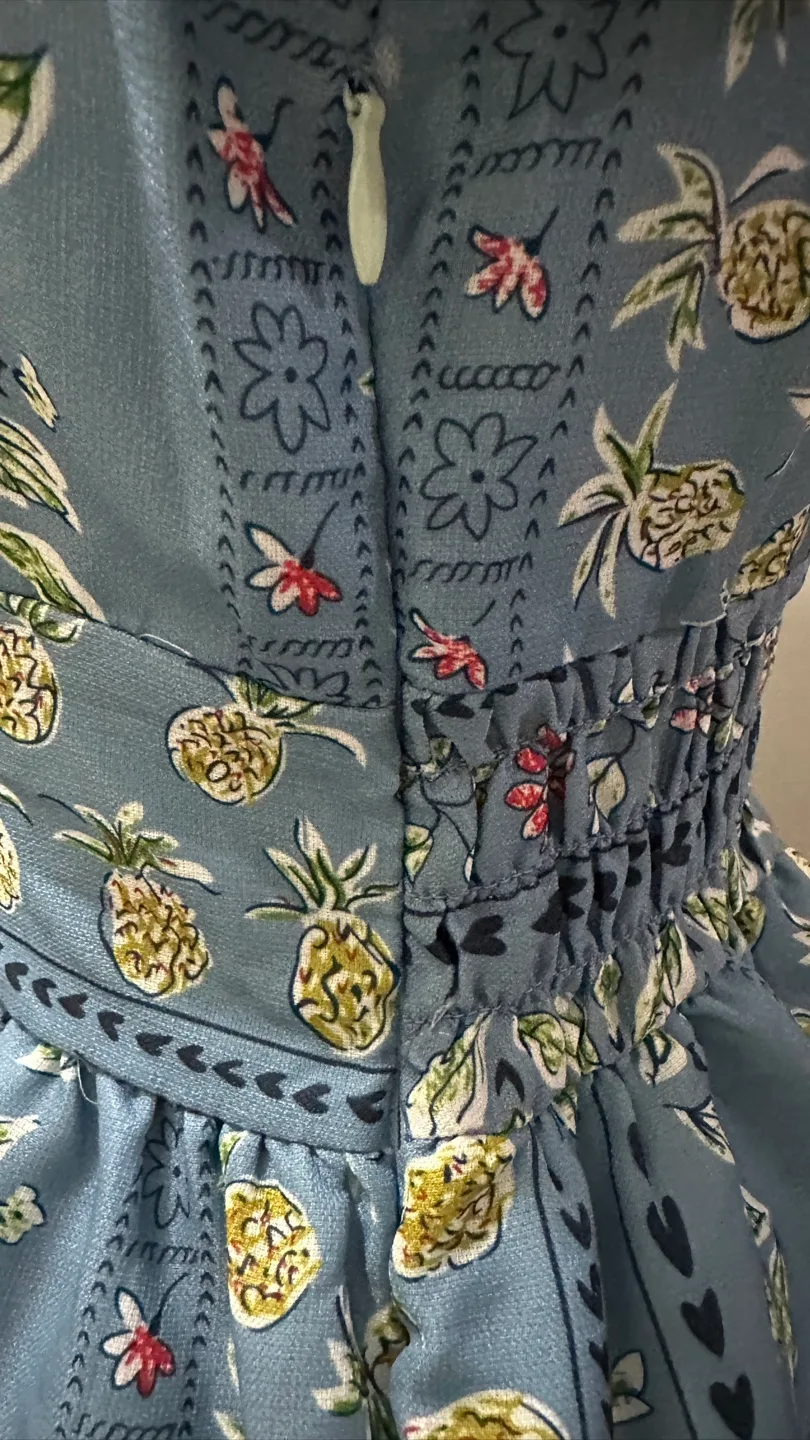 ASOS | EUC Elegant Blue Boho Floral Dress (size S) image indicator(5)