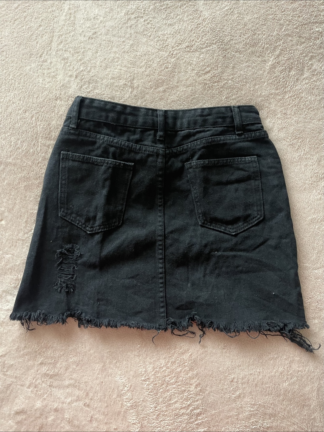 Black Denim Mini Skirt - photo 2