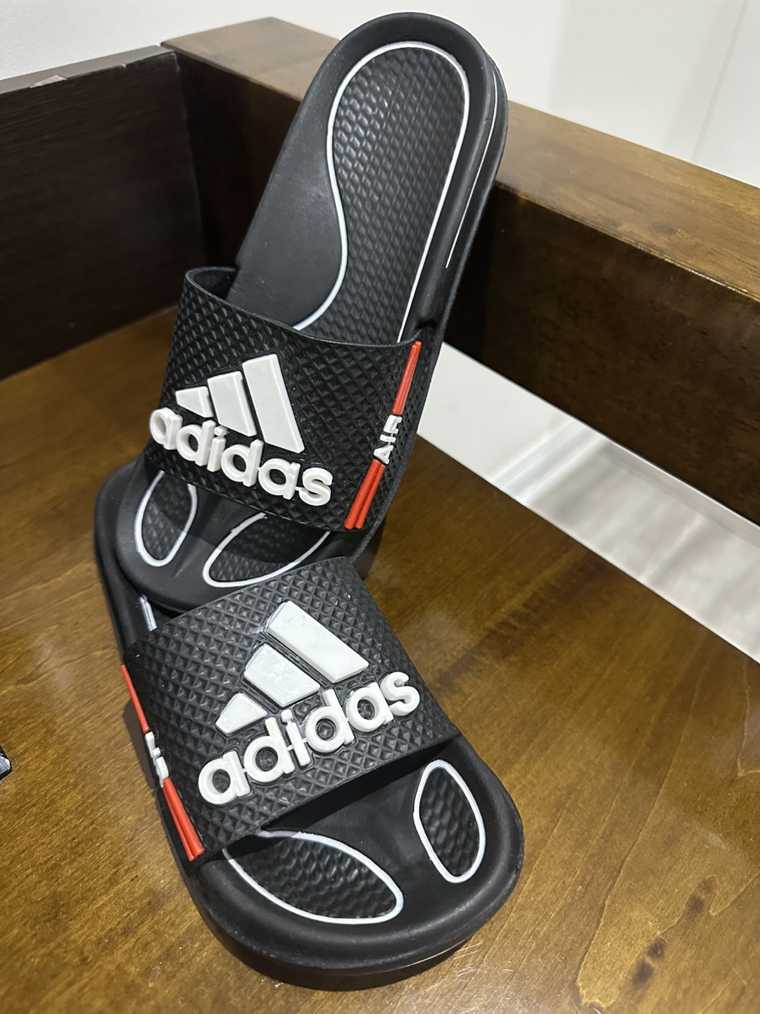 New Adidas Black Slides - Size 4 kids - photo 2