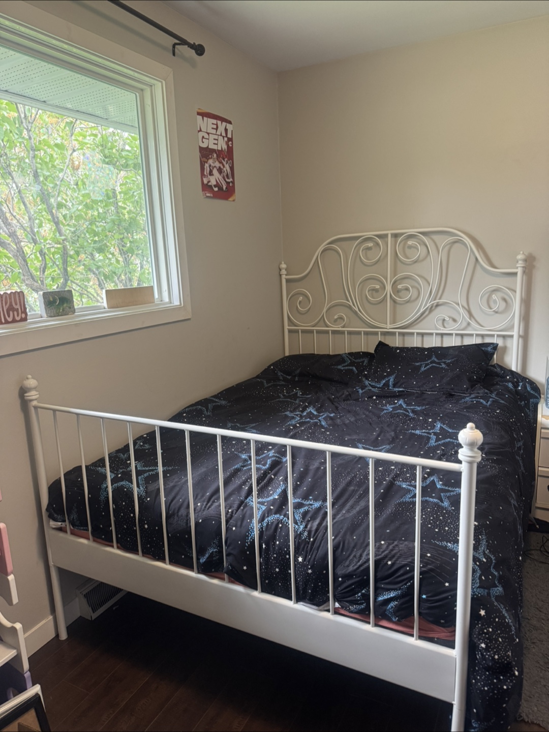 White Metal Bed Frame