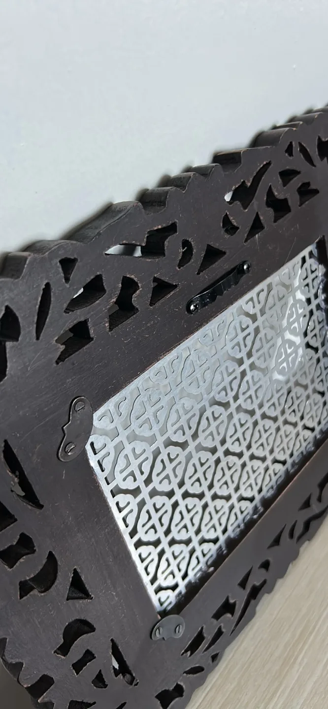 Ornate Carved Wood Wall Decor with Hooks image indicator(4)