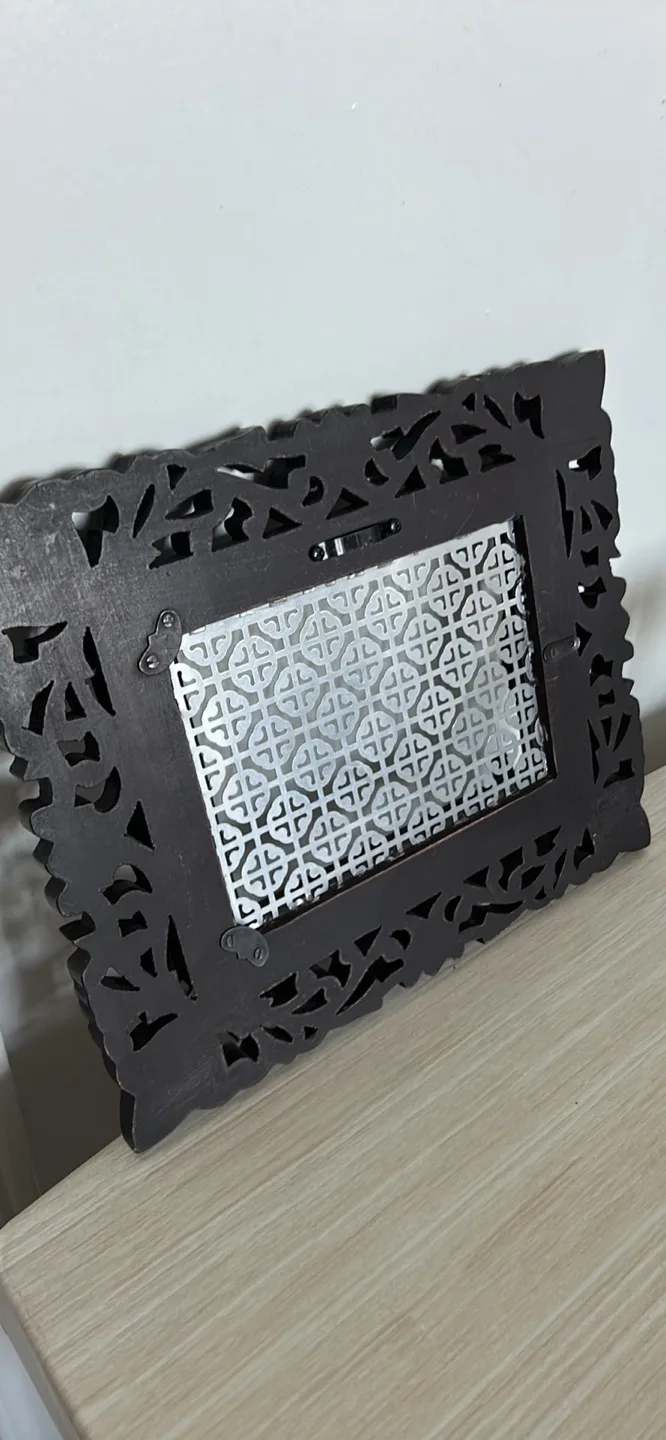 Ornate Carved Wood Wall Decor with Hooks image indicator(3)