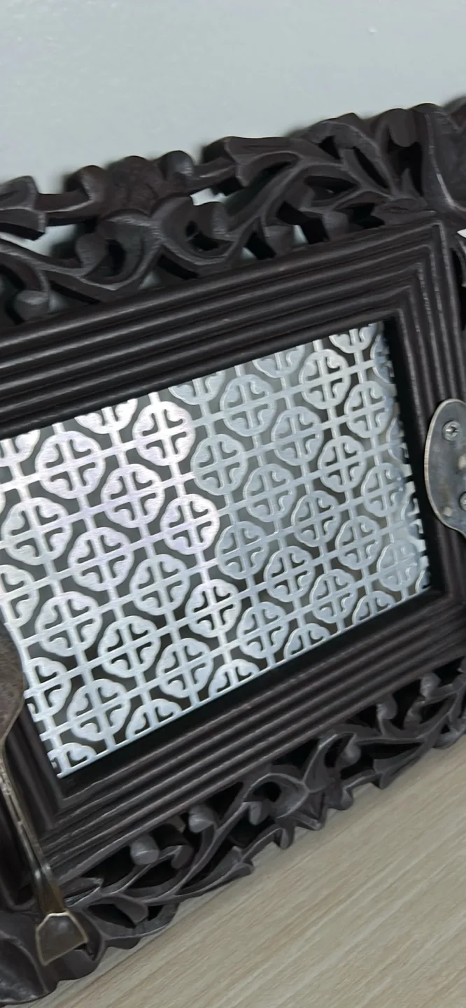 Ornate Carved Wood Wall Decor with Hooks image indicator(2)