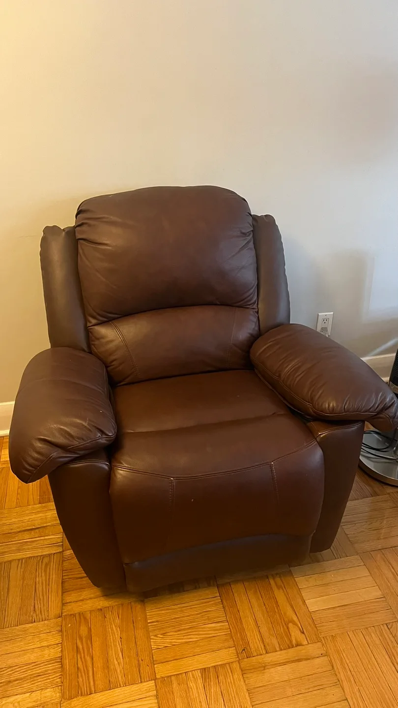 Brown Leather Recliner Chair thumbnail