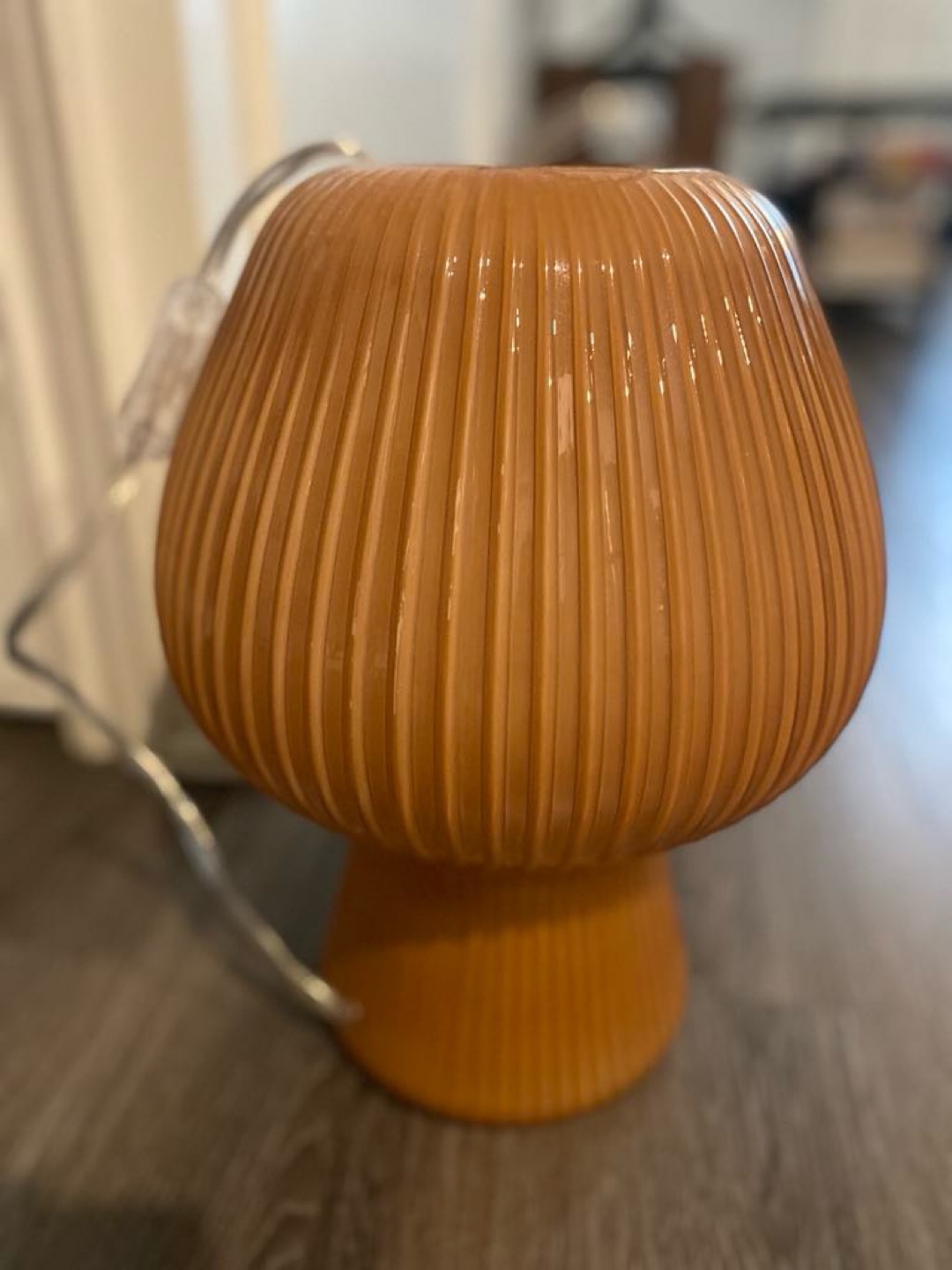 West Elm Ribbed Glass Table Lamp - photo 2