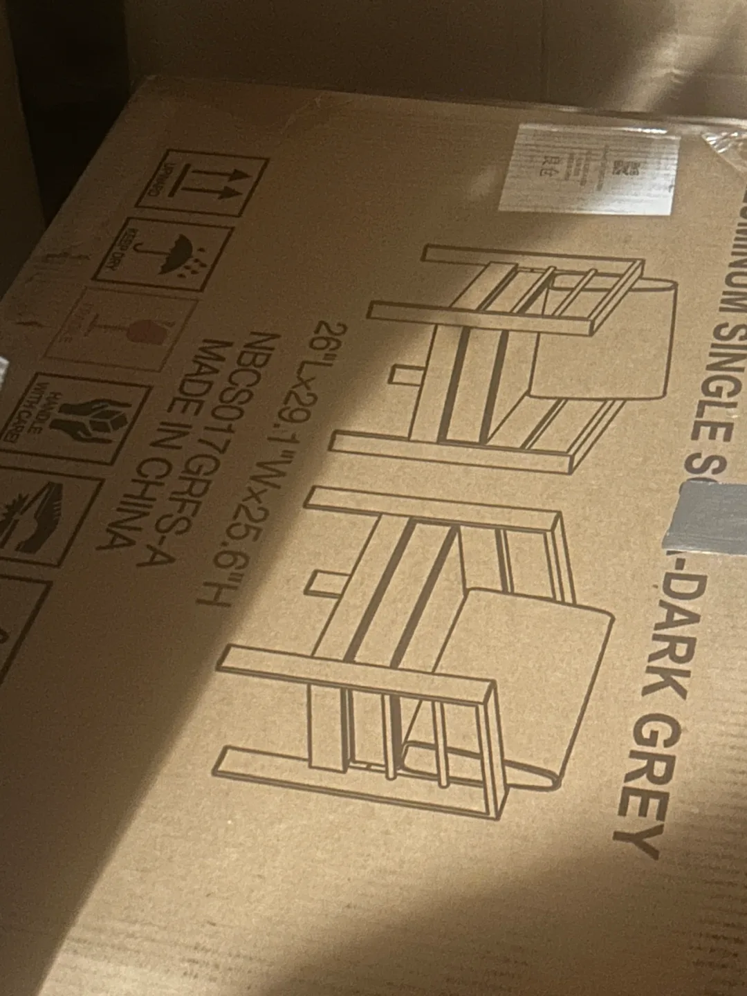 Dark Grey Aluminum  Patio Chair ( set of 2) image indicator(5)