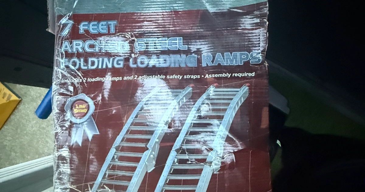 PRIME 7 Feet Arched Steel Folding Loading Ramps - New | Karrot