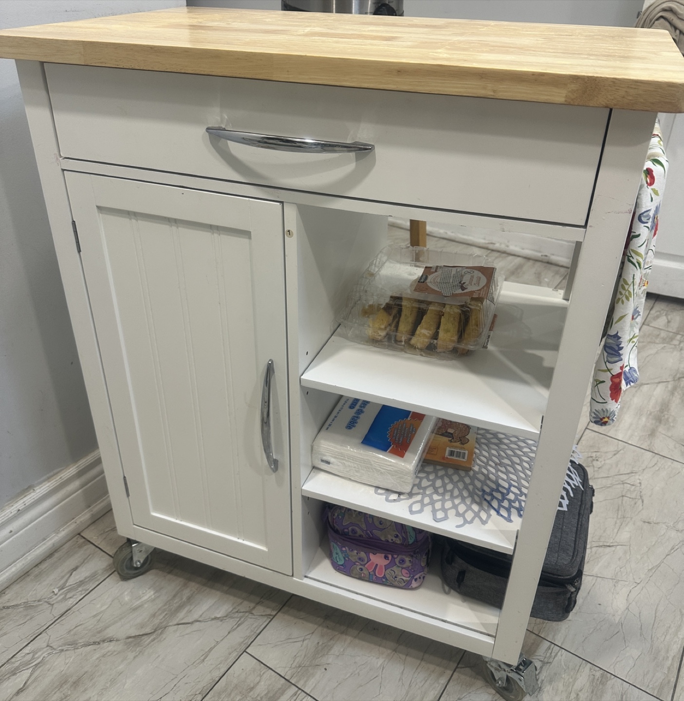 Kitchen Island Cart - White