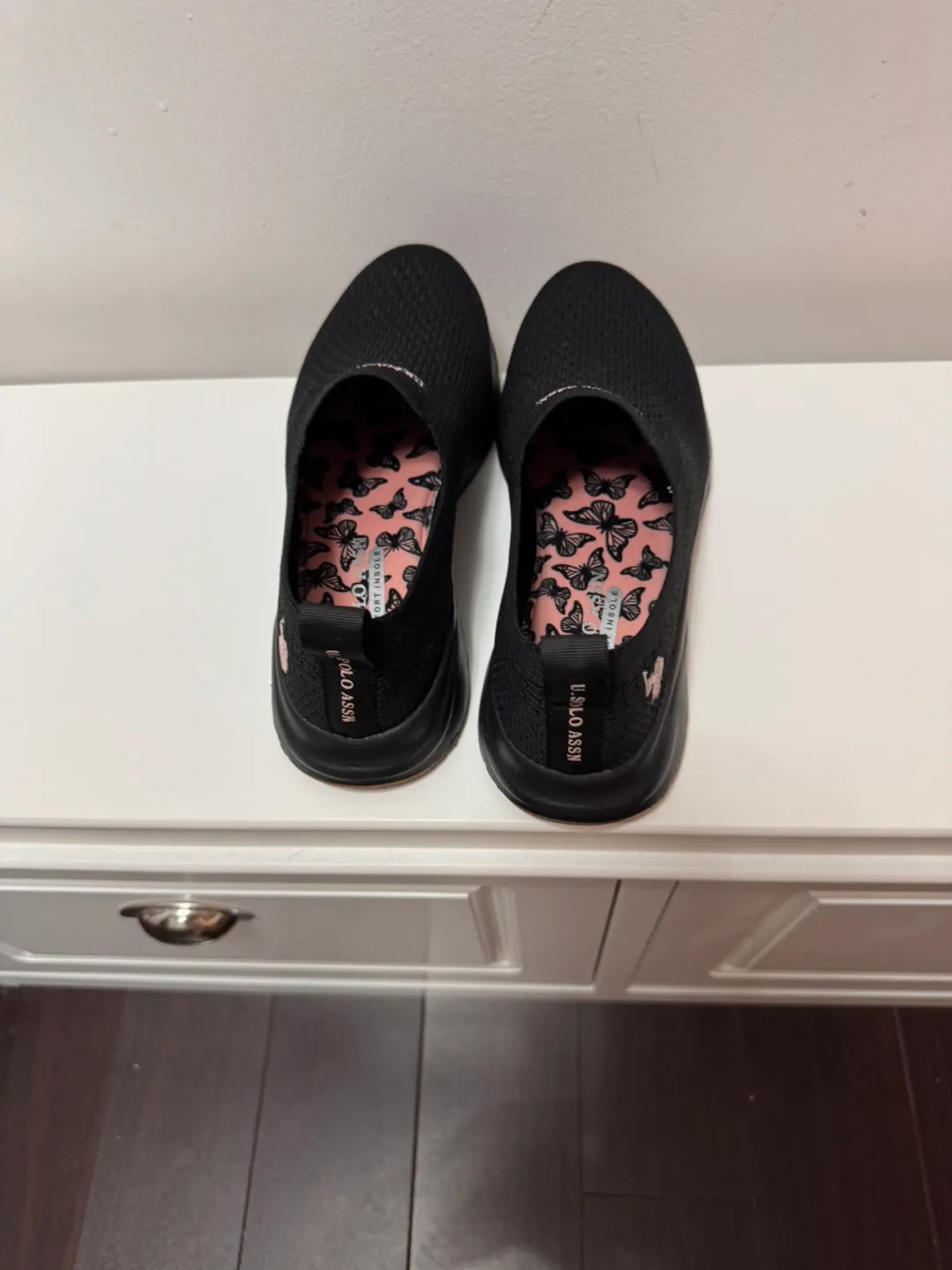 U.S. Polo Assn. Black Slip-On Shoes - Size 7.5 image indicator(2)