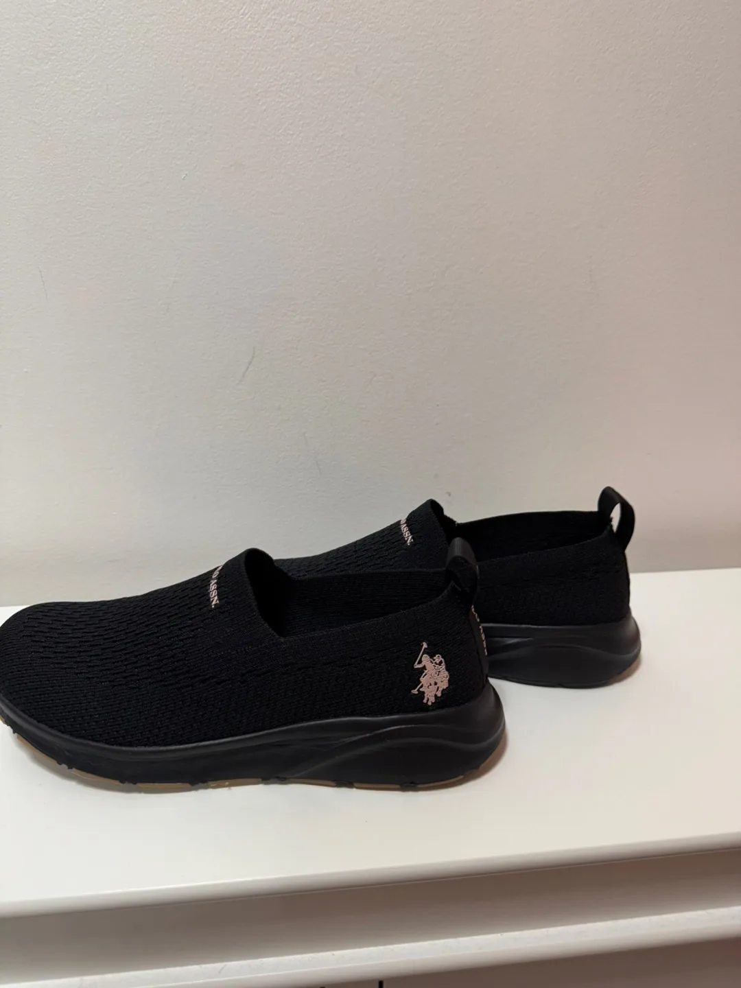 U.S. Polo Assn. Black Slip-On Shoes - Size 7.5 image indicator(5)