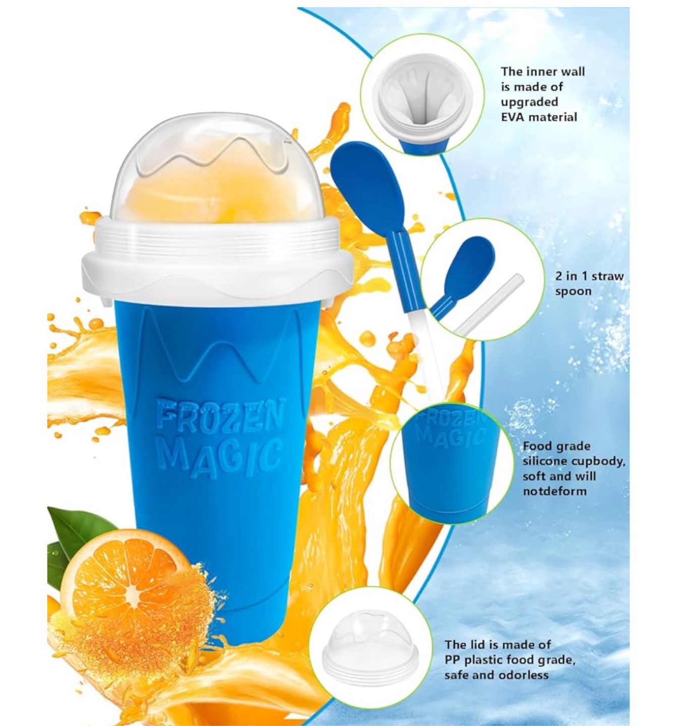 Frozen Magic slurshy Maker Cup - Blue