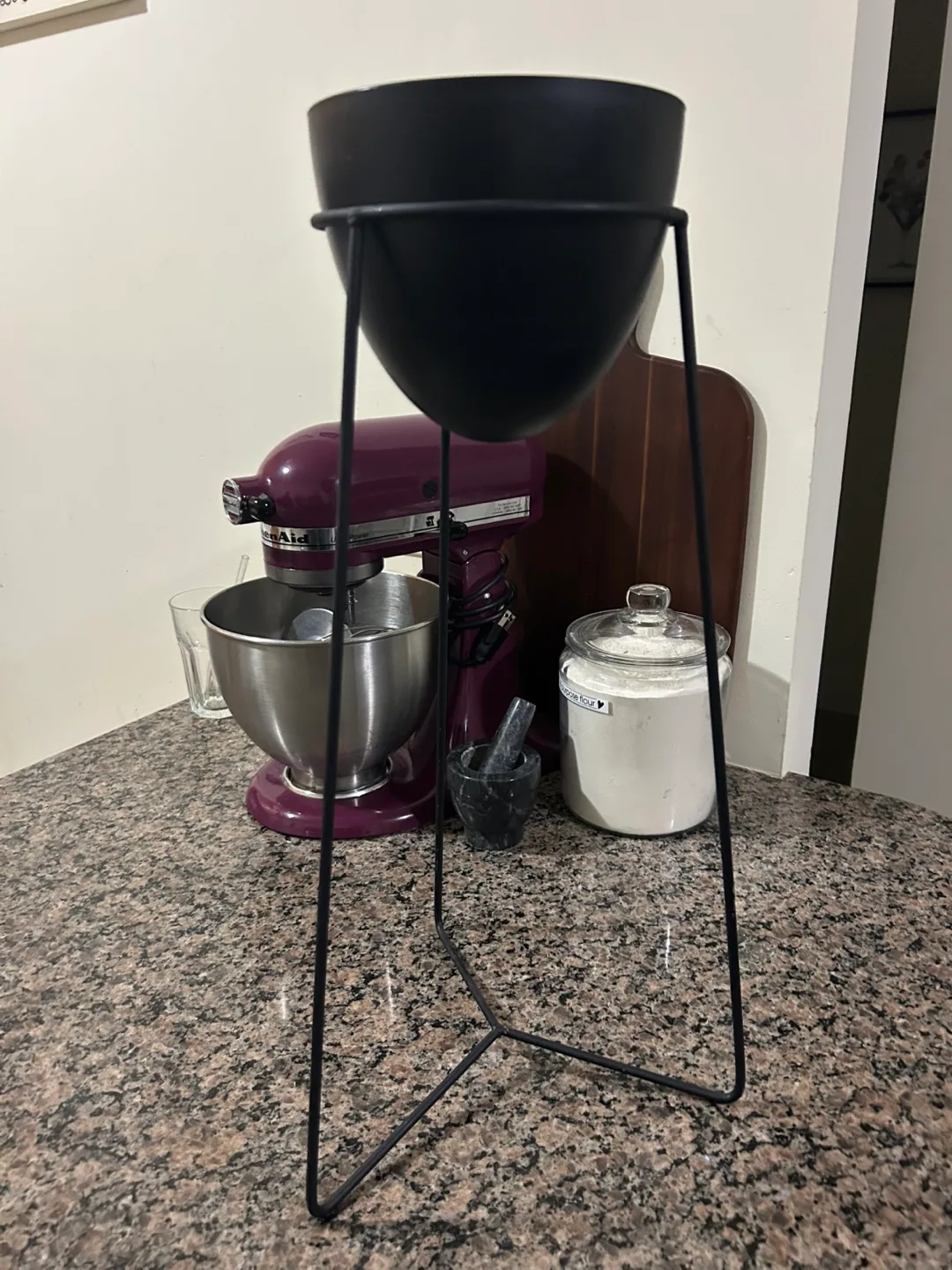 Black Metal Plant Stand - 23" Tall thumbnail