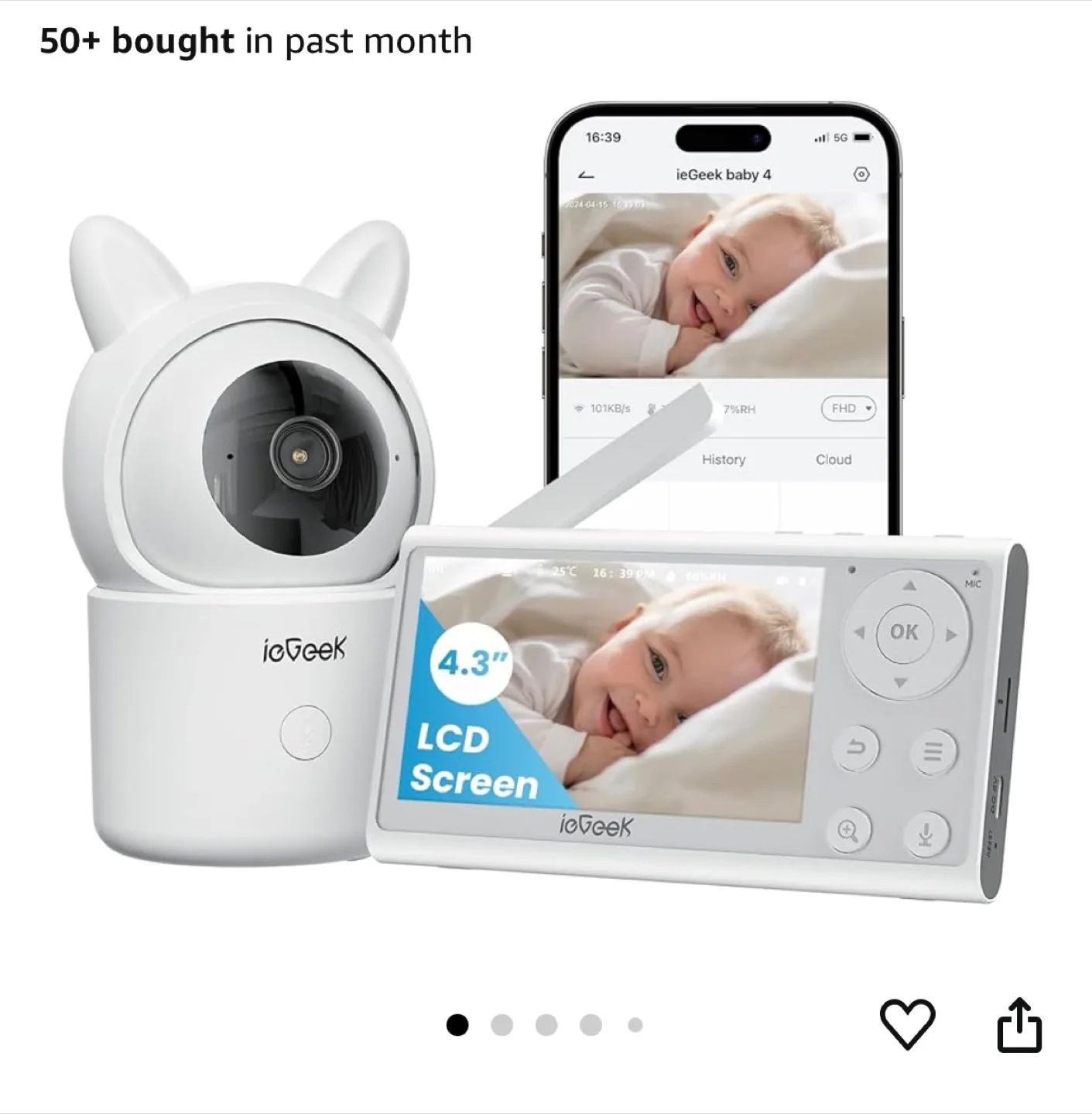 ieGeek Baby Monitor with 4.3" LCD Screen thumbnail