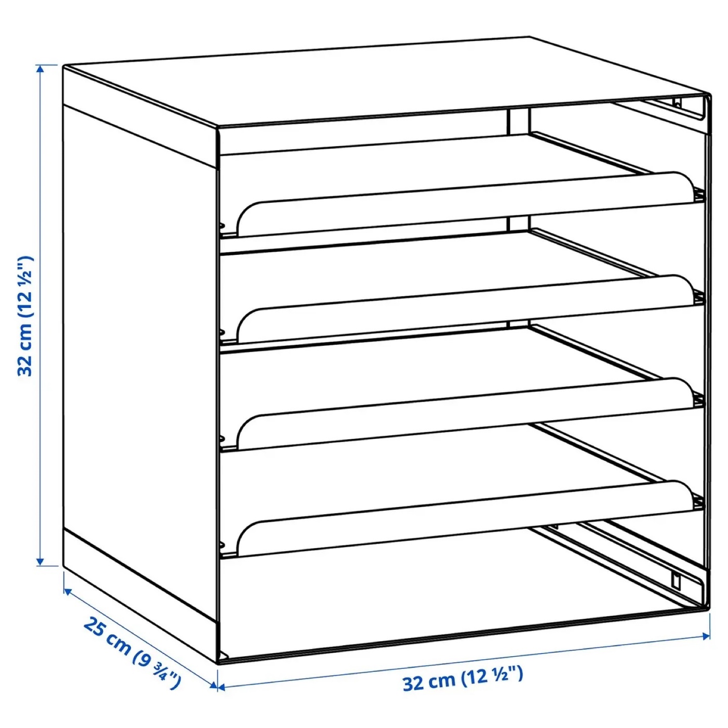 IKEA KVISSLE Letter Tray, White - photo 3
