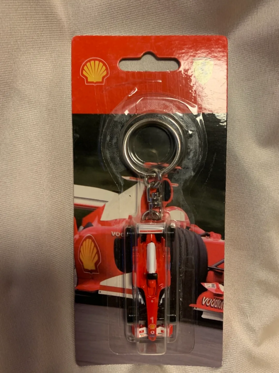 Shell Ferrari F1 Keychain - New in Package! thumbnail