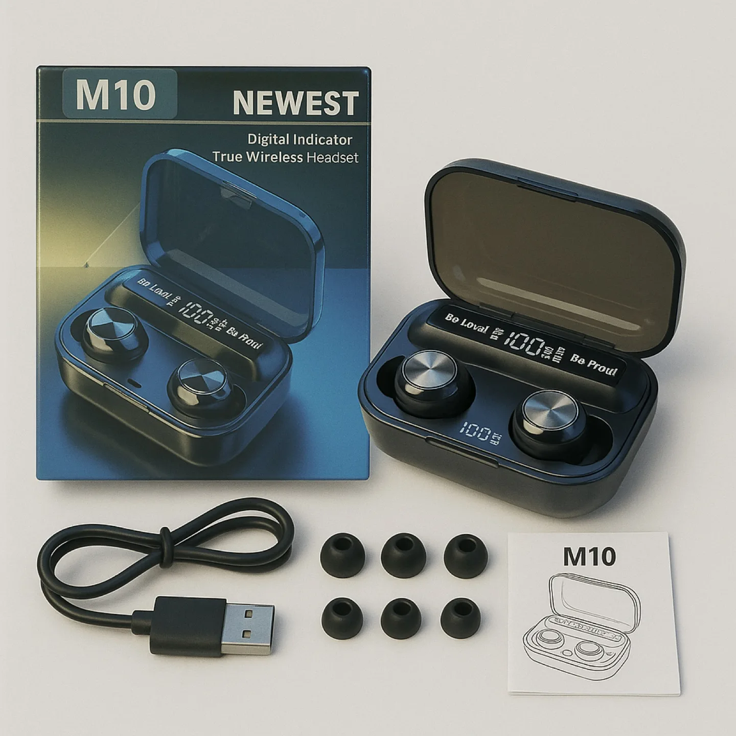 M10 Newest Digital Indicator Wireless Headset thumbnail