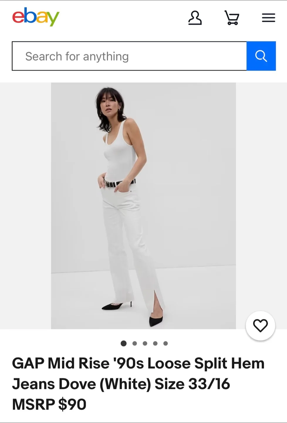 Like New Women’s GAP 90’s Loose Fit Mid Rise Jeans image indicator(4)