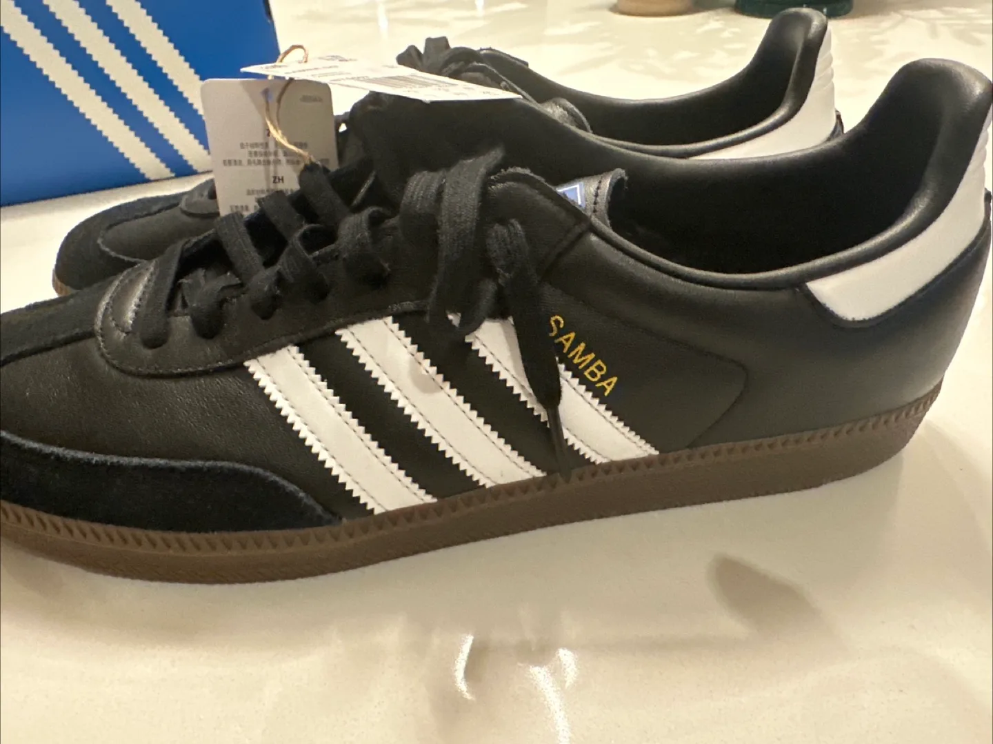 New Adidas Samba OG Black/White Men's US 12.5 thumbnail