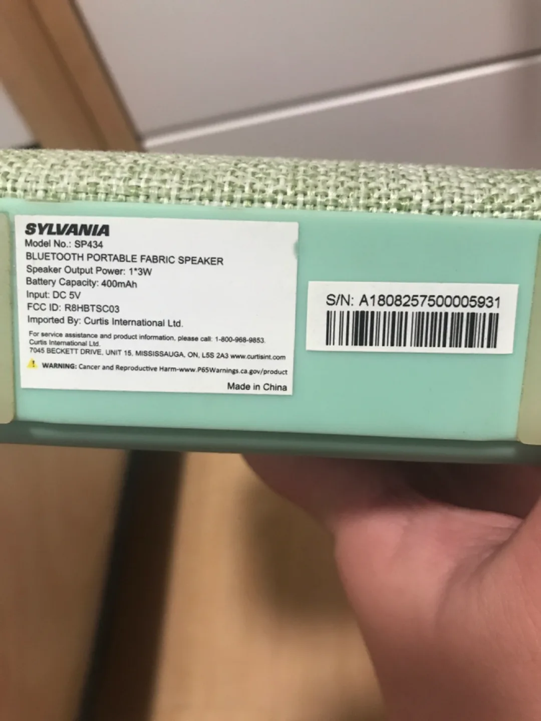 Sylvania SP434 Bluetooth Portable Fabric Speaker image indicator(3)