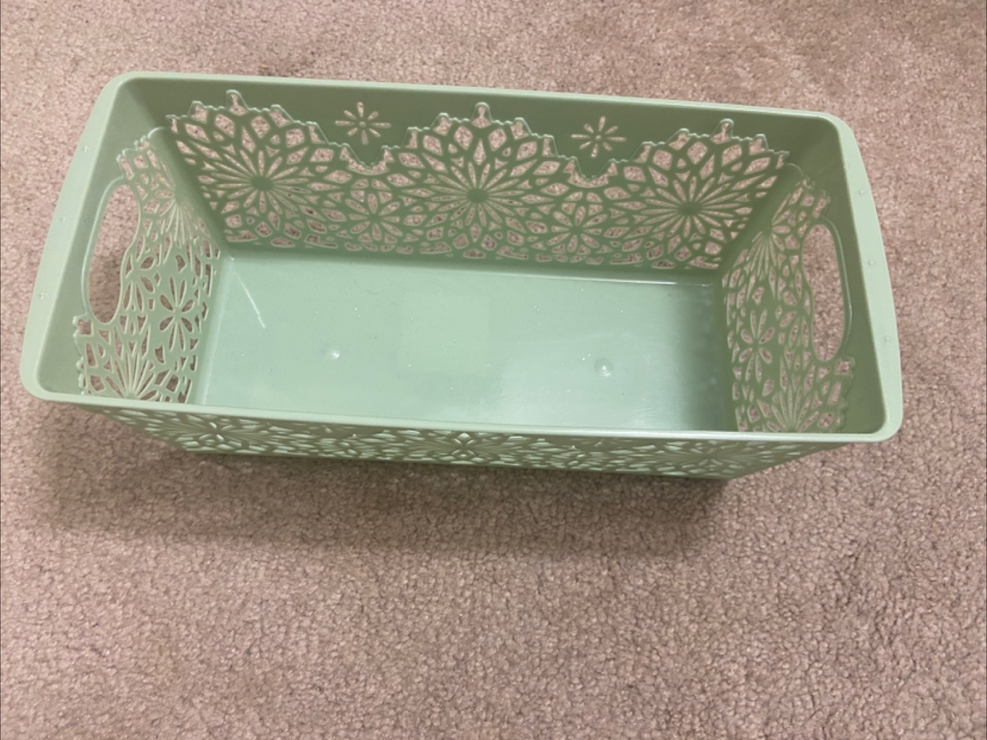 Green Plastic Storage Basket