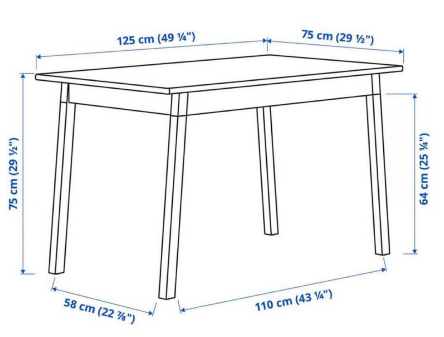 Dining Table (Wood/White) IKEA PINNTORP - photo 4