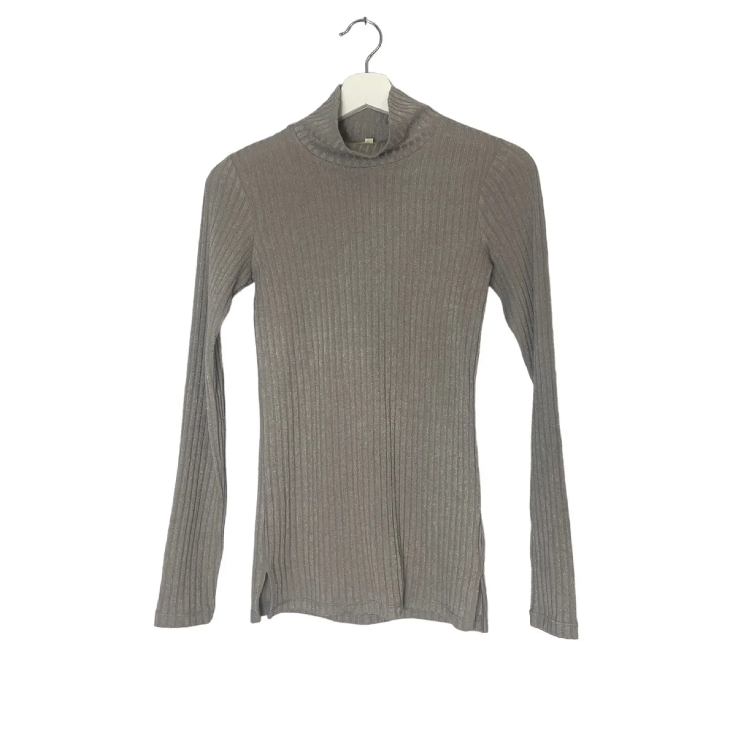 Aritzia Wilfred Free Brown Buswell Ribbed Mock Neck Size Small thumbnail