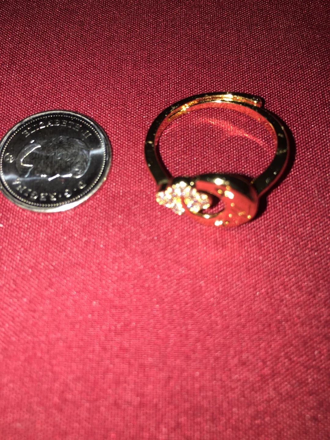 Gold Tone Jewellery Set - Necklace, Ring , Earrings and Bracelet image indicator(5)