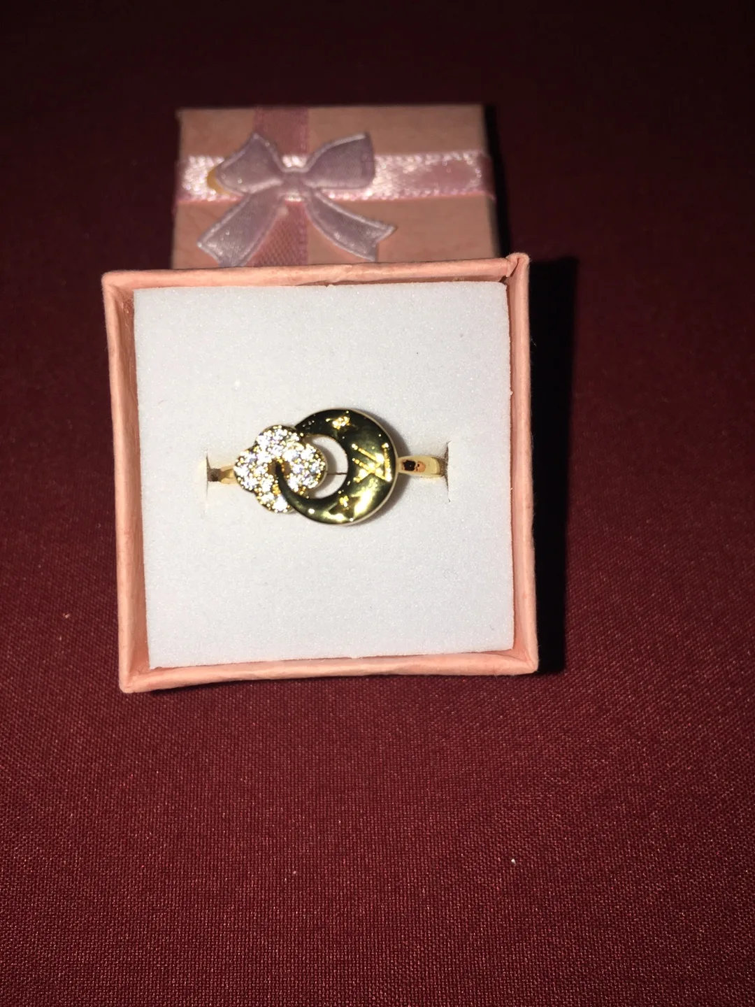 Gold Tone Jewellery Set - Necklace, Ring , Earrings and Bracelet image indicator(6)