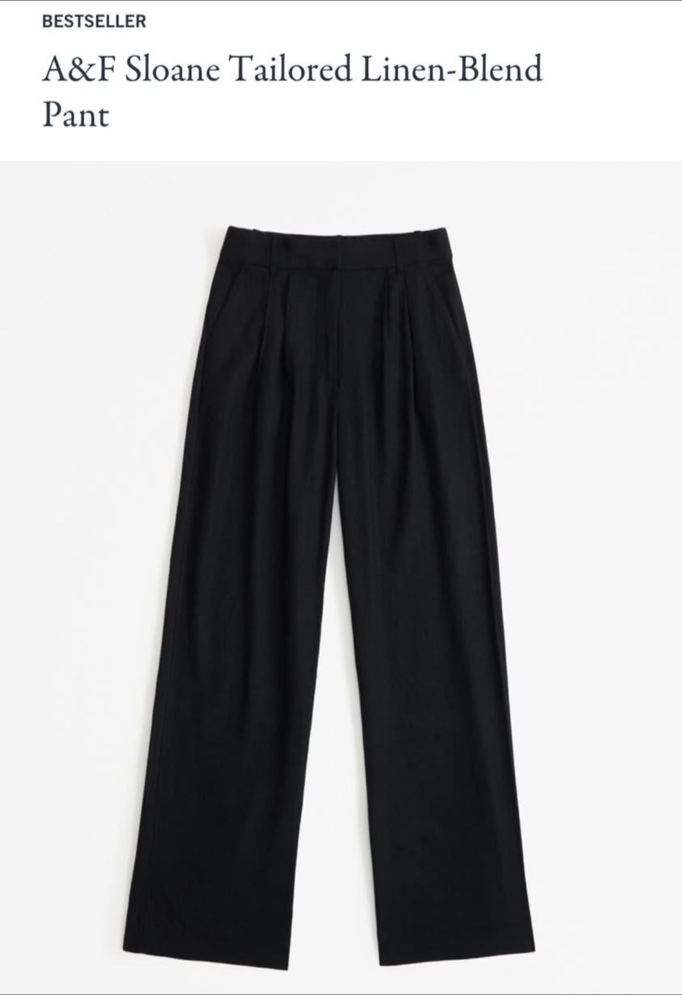 A&F Black Linen Pants