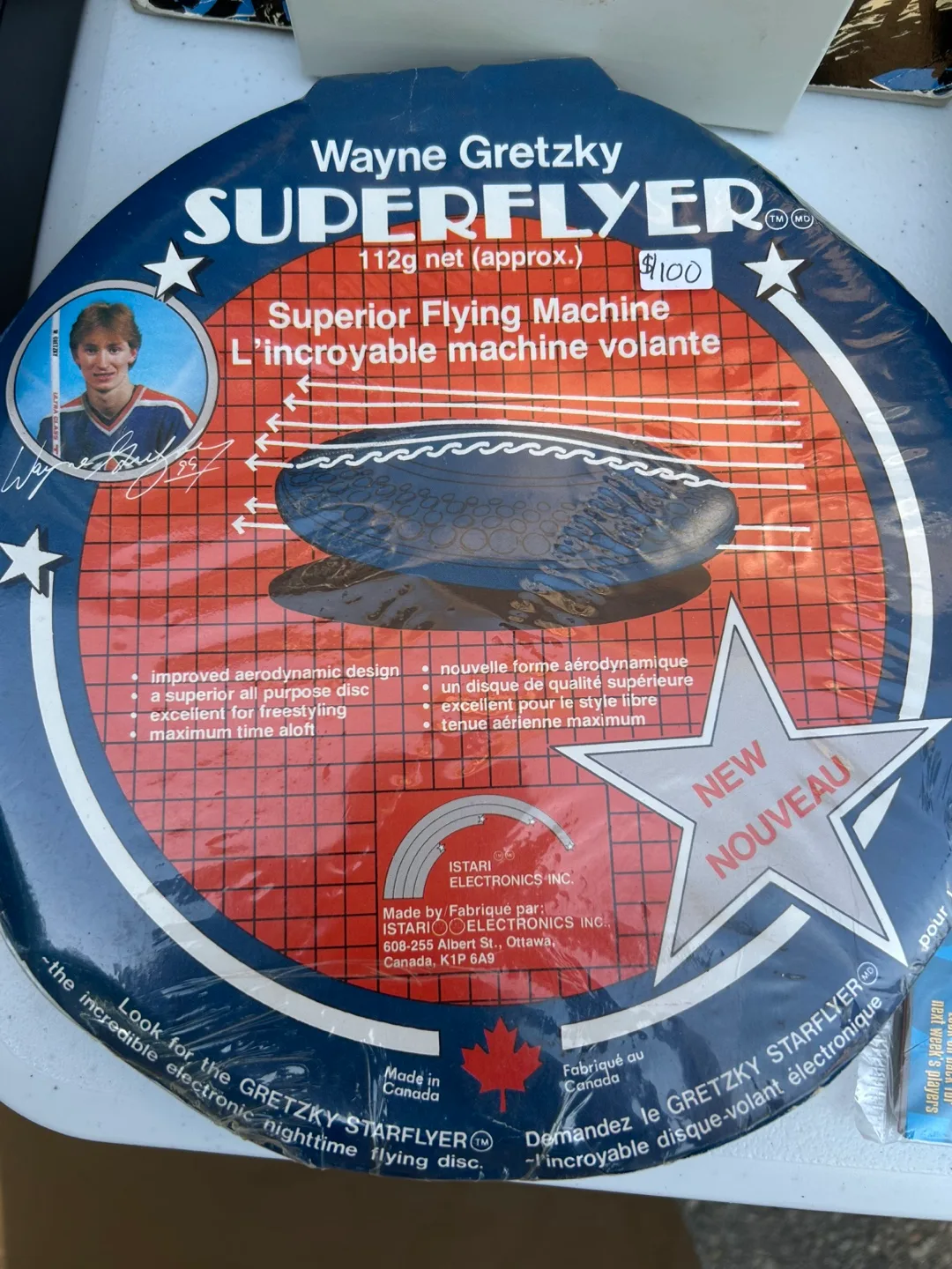 Wayne Gretzky SUPERFLYER Flying Disc thumbnail