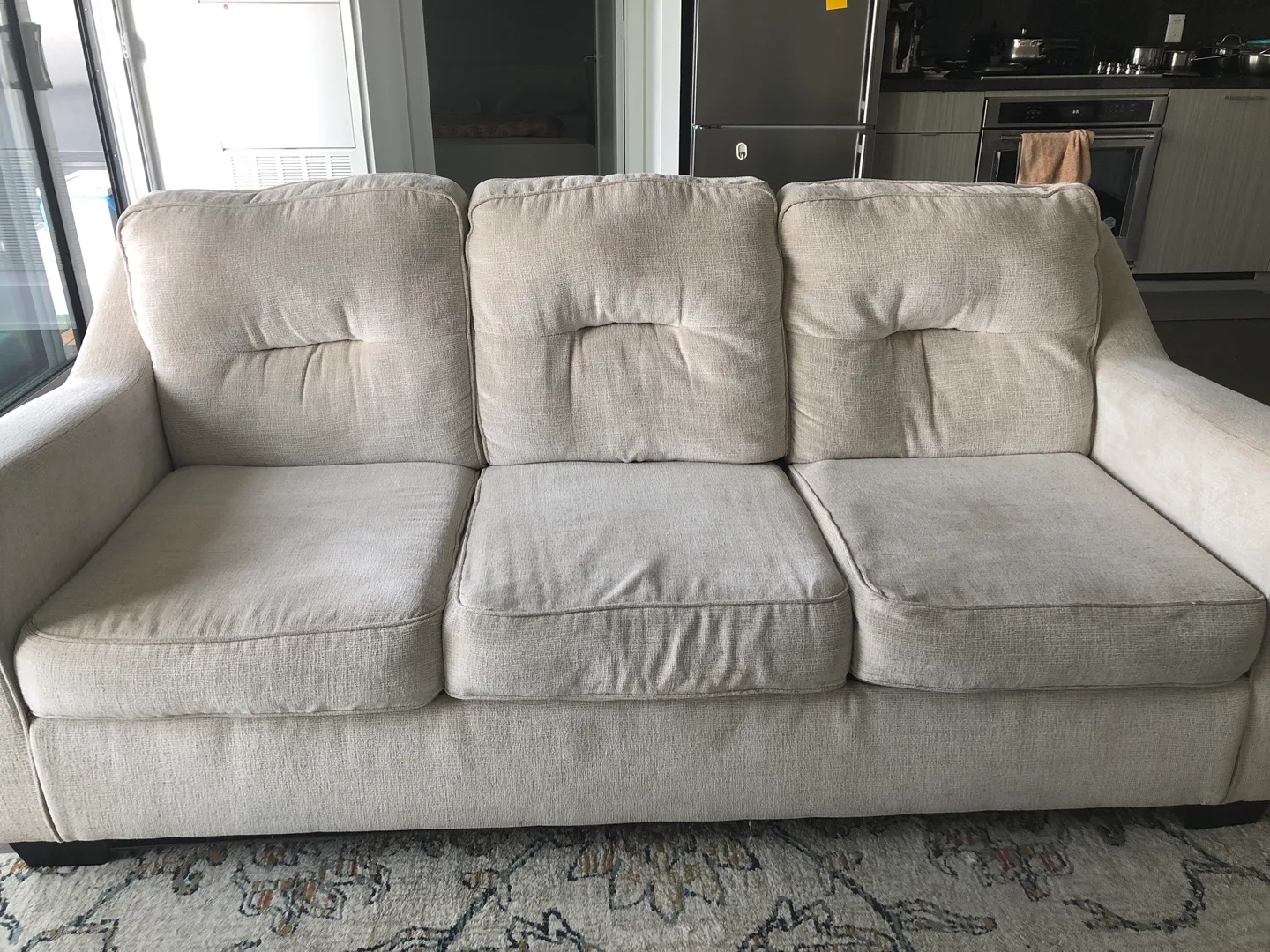 Comfortable Beige Sofa from Ashley furniture thumbnail