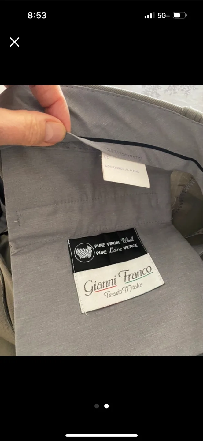 Gianni Franco men’s Wool Dress Pants size 42 image indicator(2)