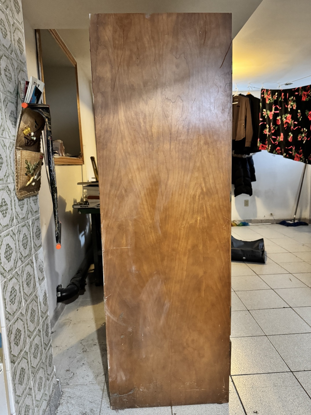 Wooden Armoire with Mirrored Doors - photo 5